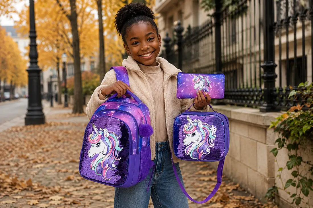 Ensemble Sac à Dos Scolaire 3 Pièces : Le Compagnon Idéal pour la Rentrée Scolaire