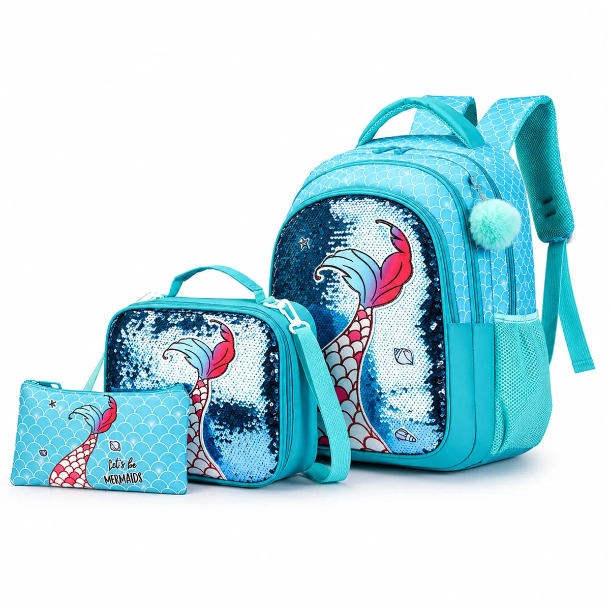 Sac à dos 3 pièces bleu ciel