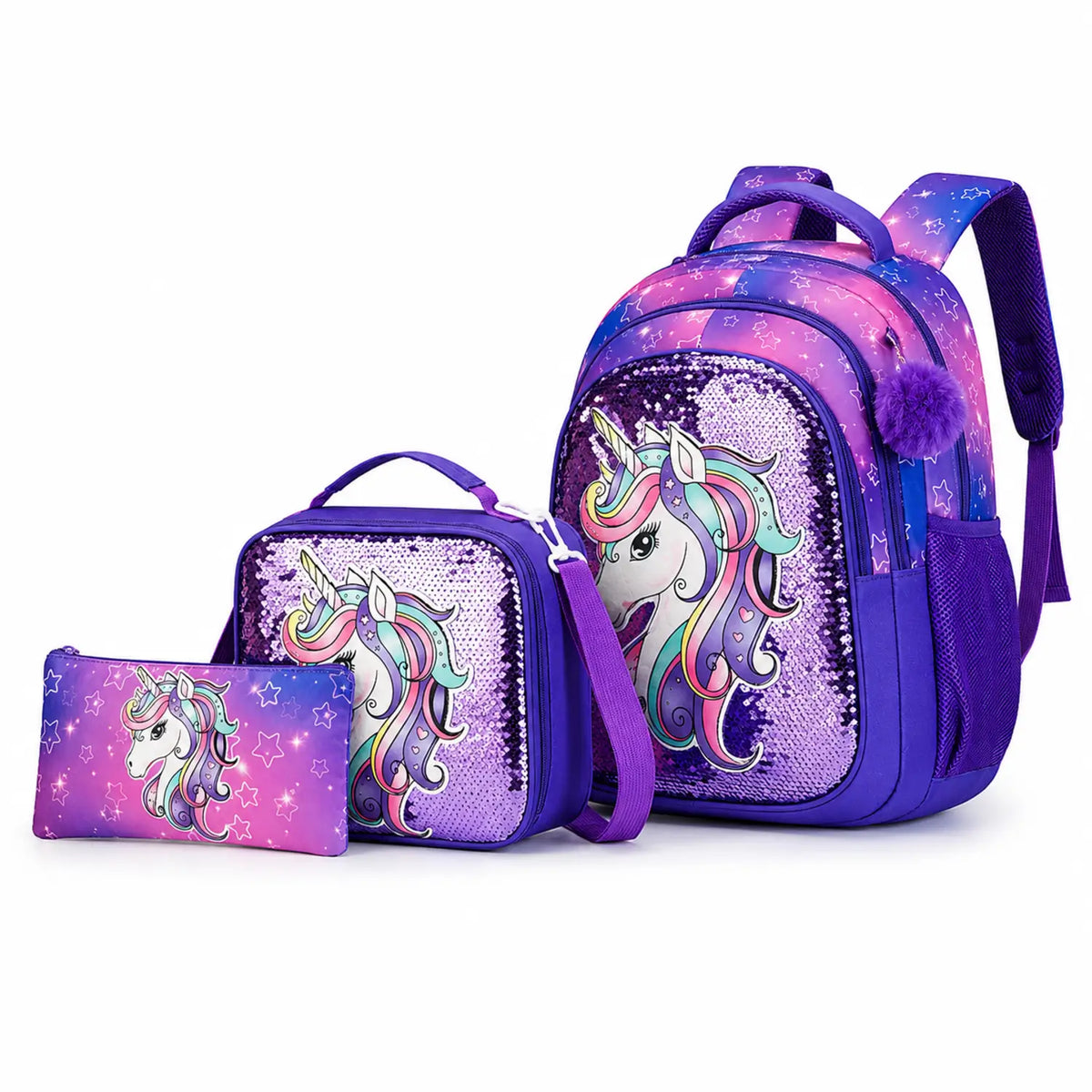 Sac à dos 3 pièces violet