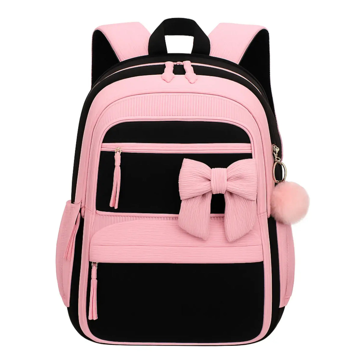 Sac à dos étudiante 1 pcs rose noir 