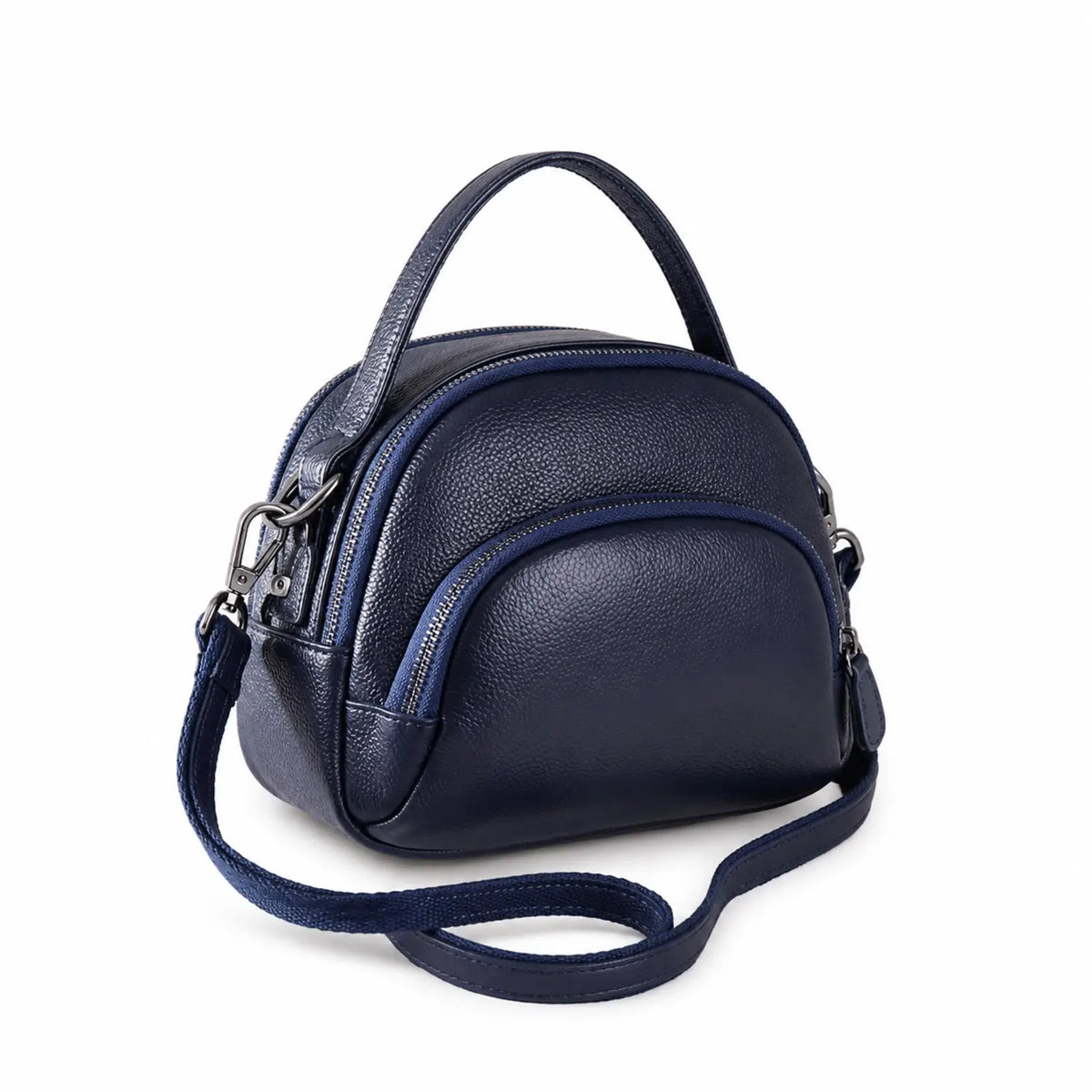 Sac à main en cuir de vachette bleu