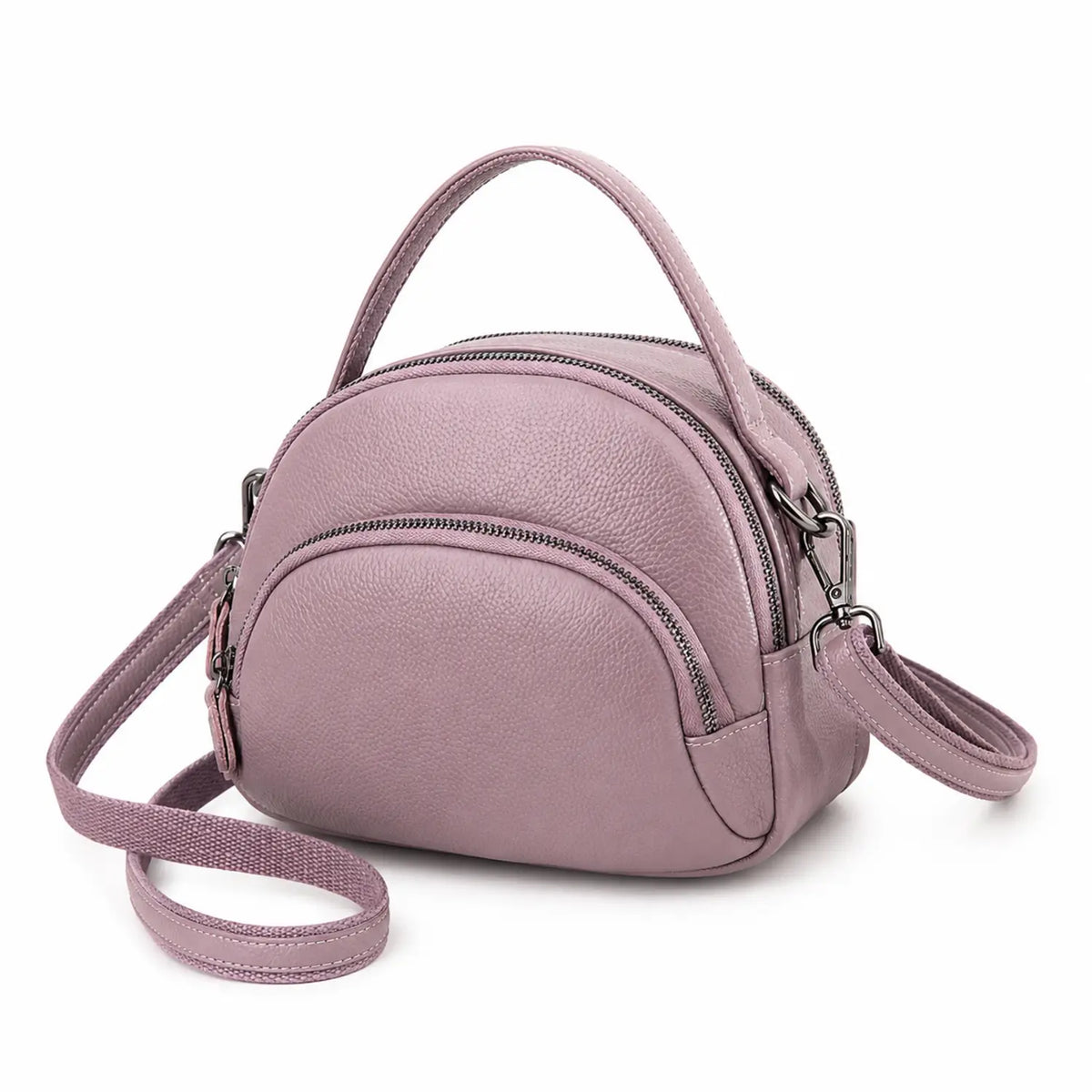 Sac à main en cuir de vachette lavande