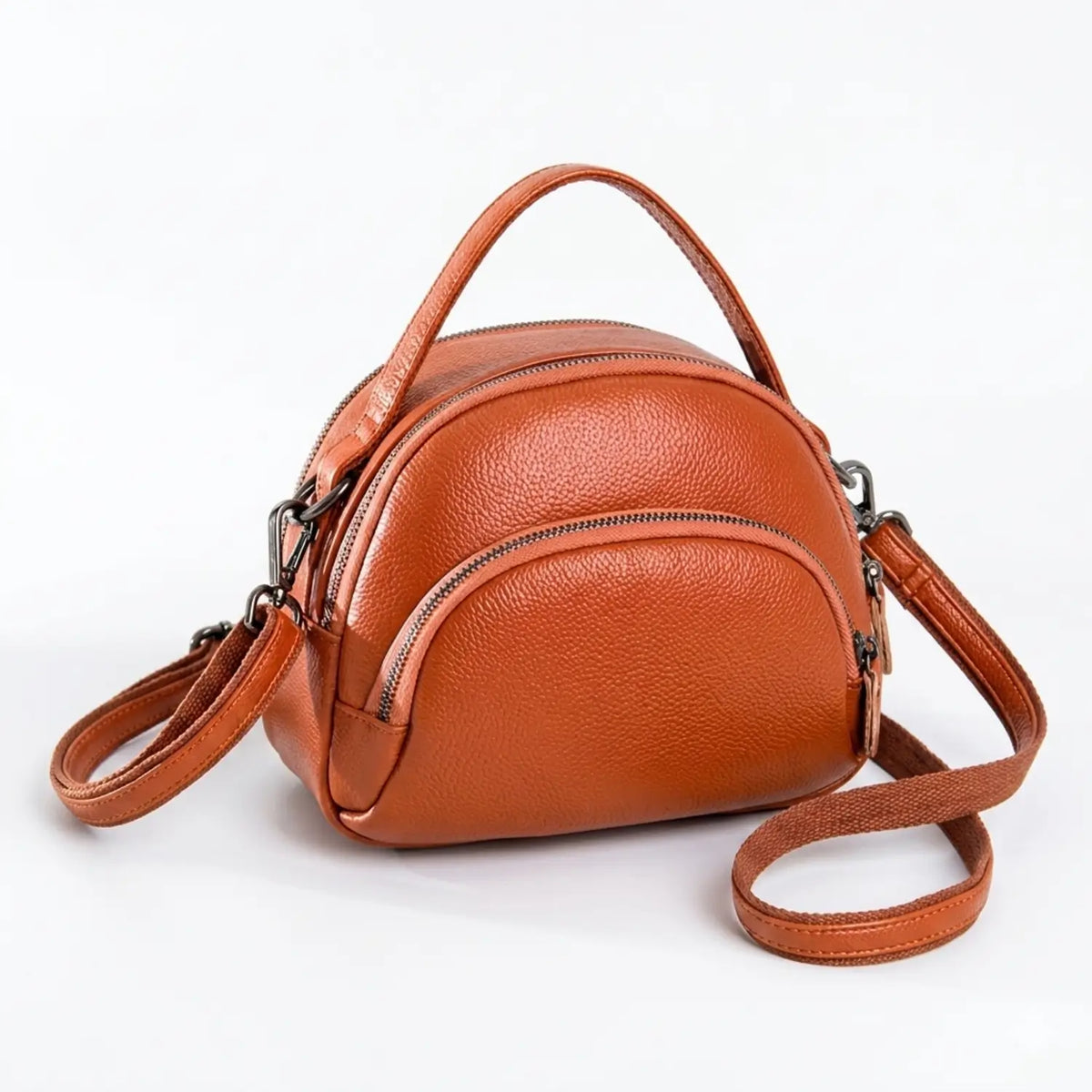 Sac à main en cuir de vachette marron