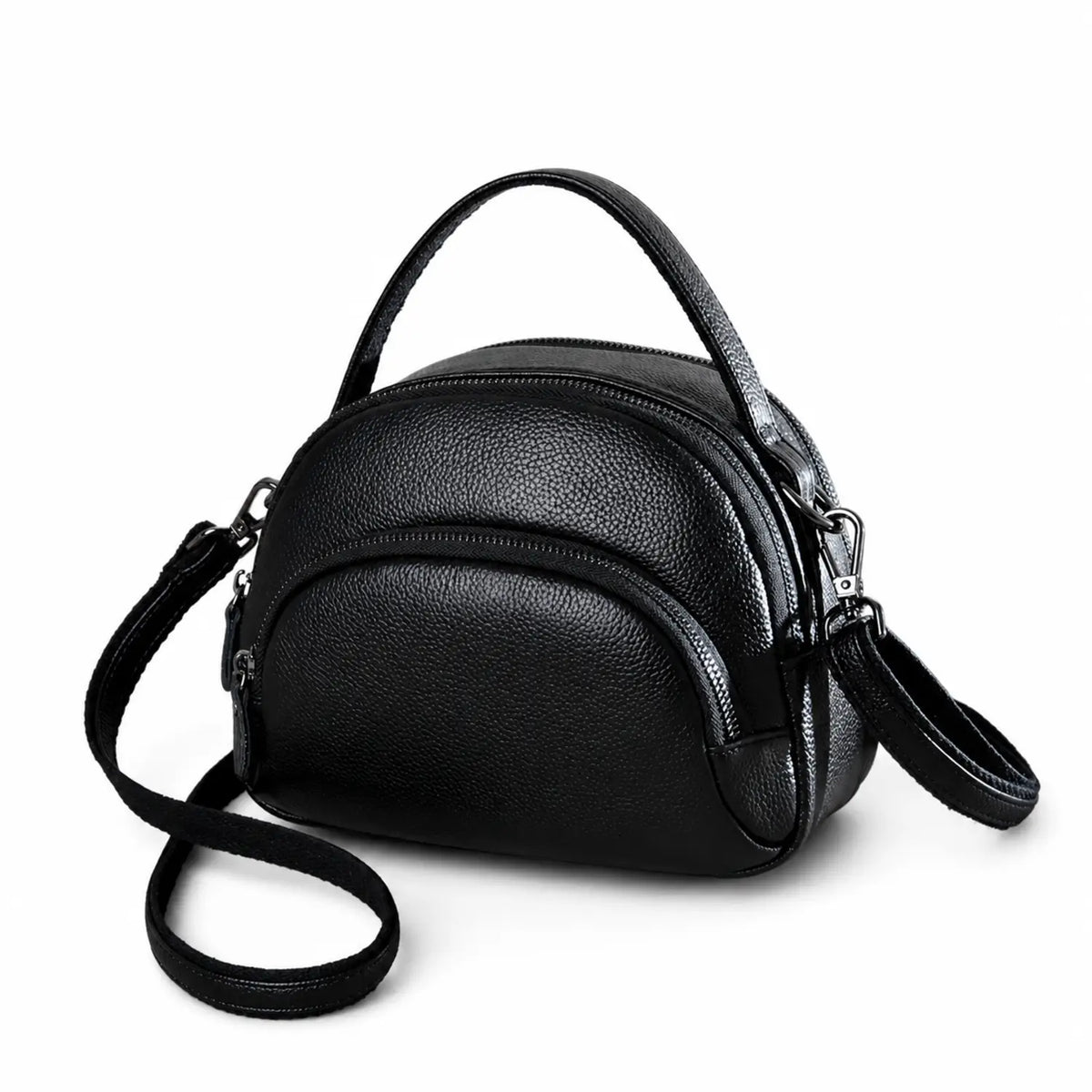 Sac à main en cuir de vachette noir