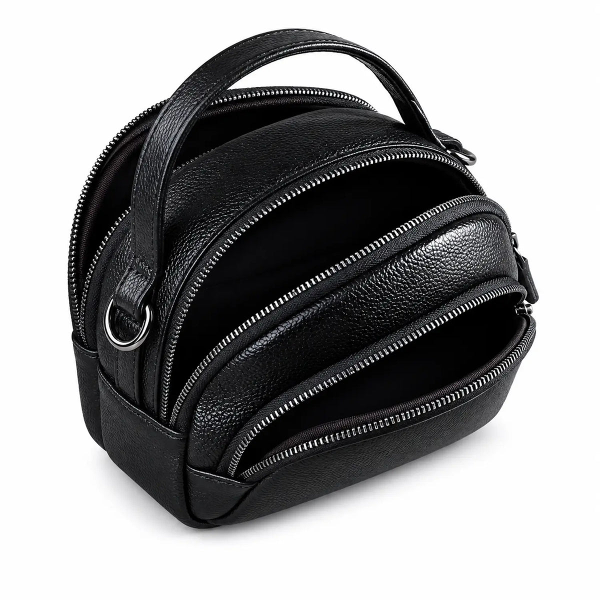 Sac à main en cuir de vachette vue intérieur