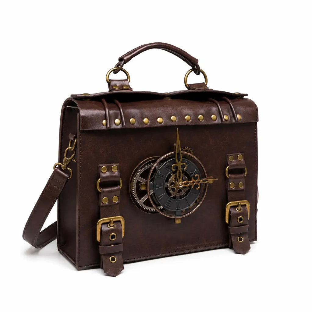 Sac à main horloge café