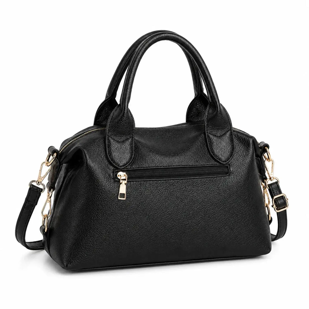 Sac bandoulière cuir souple coté fermeture