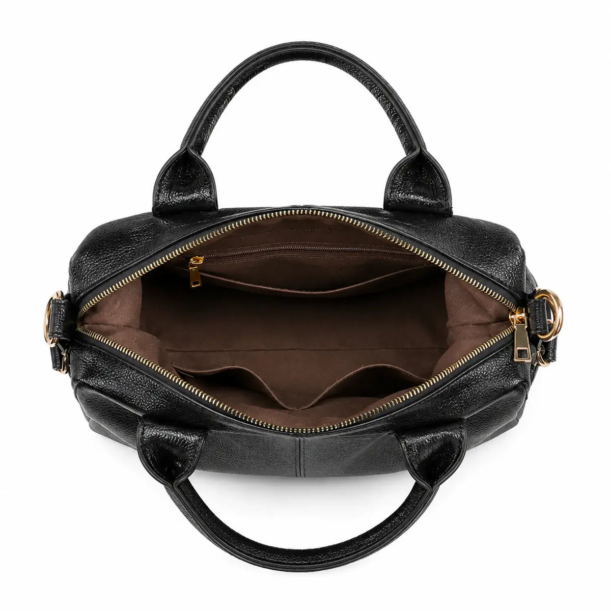 Sac bandoulière cuir souple dessus