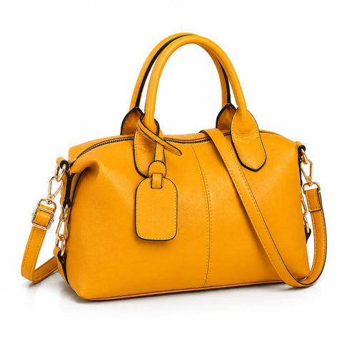Sac bandoulière cuir souple jaune