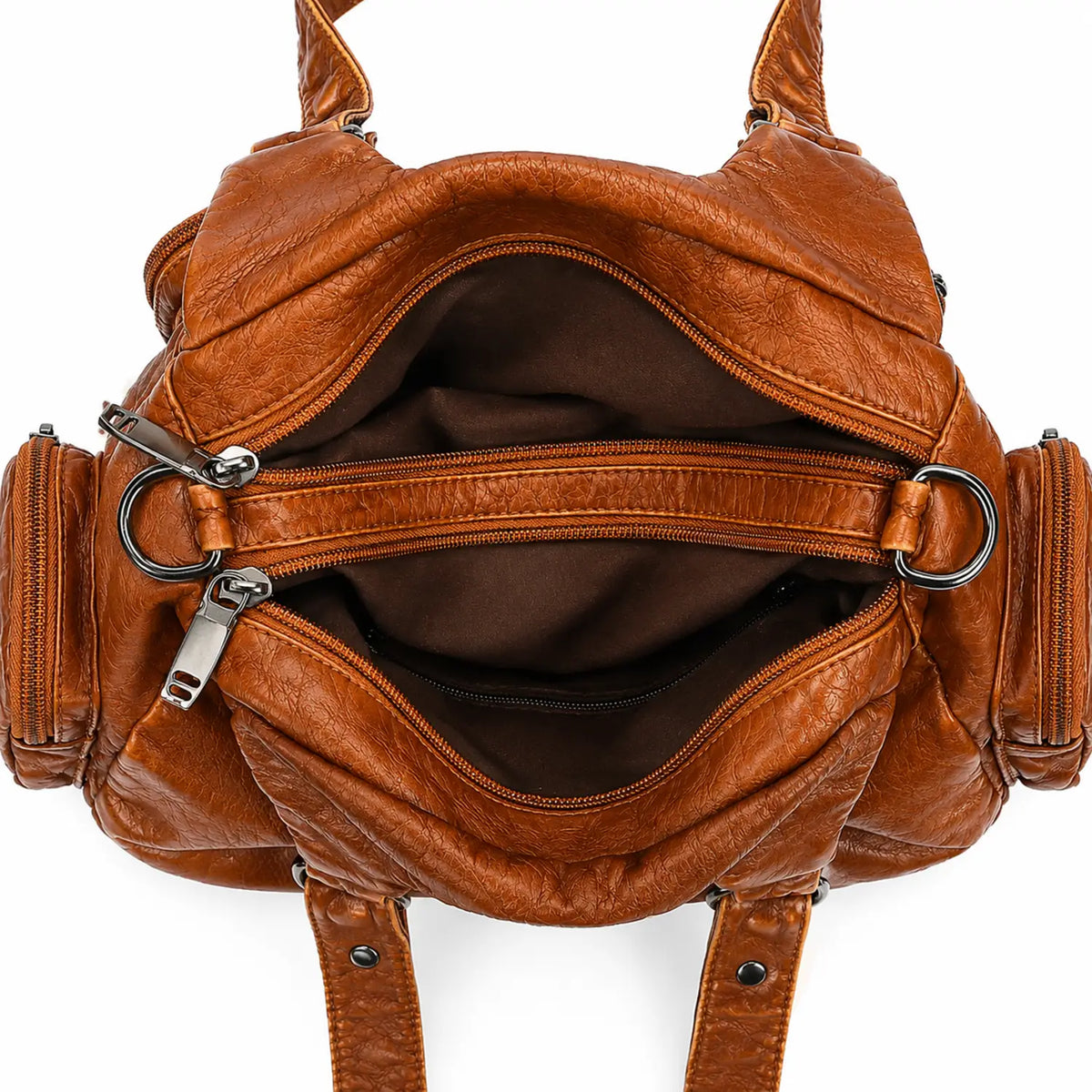 Sac bandoulière vintage multipoches vue intérieure