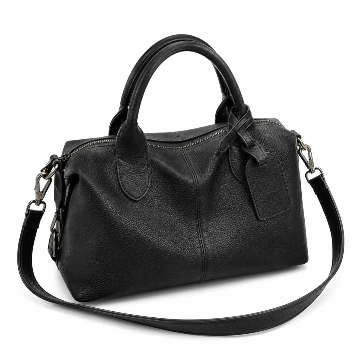 Sac en cuir souple noir