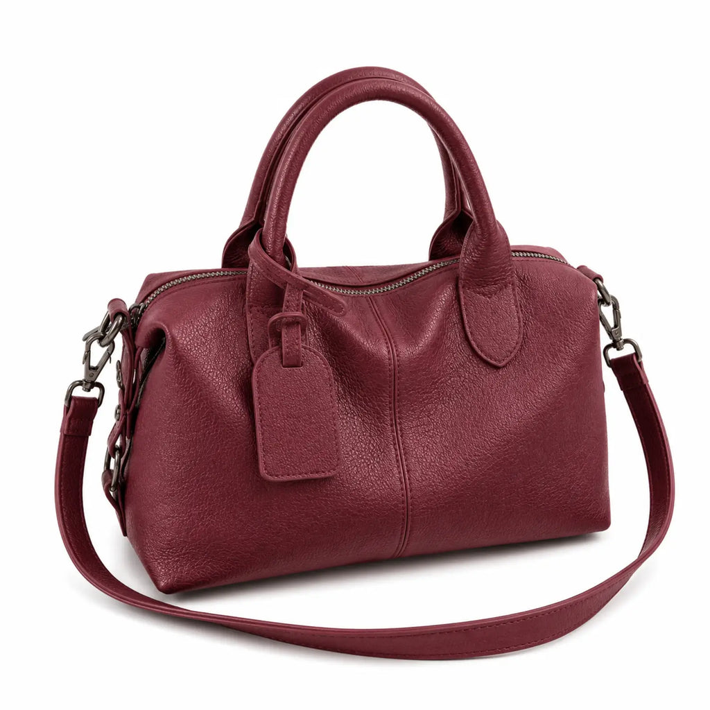 Sac en cuir souple rouge
