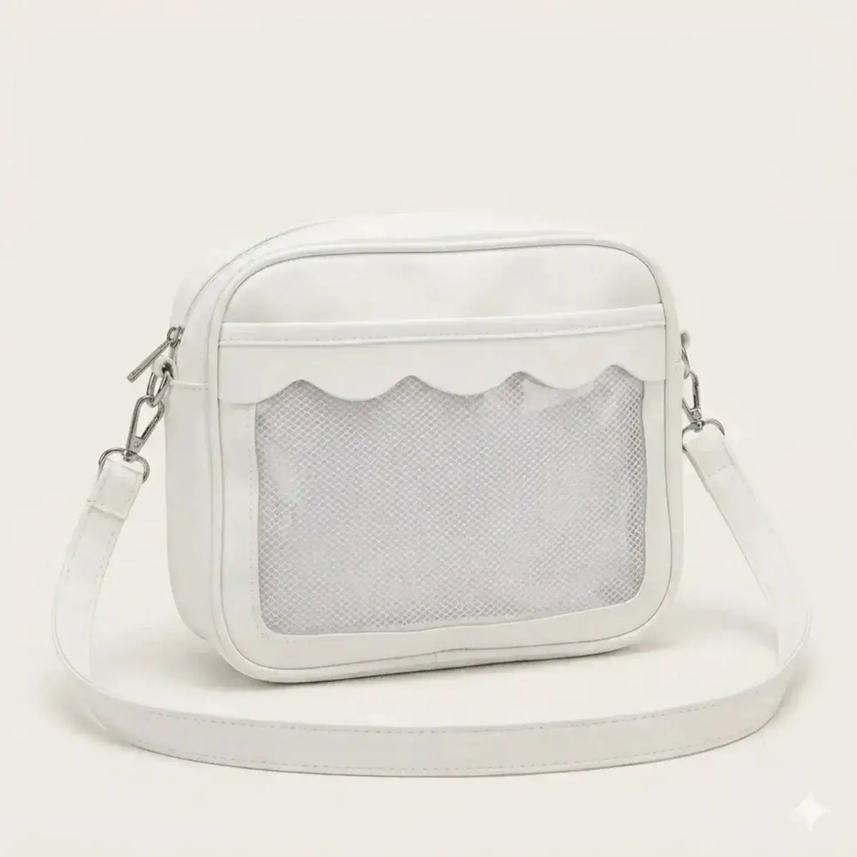 sac pochette transparente blanc
