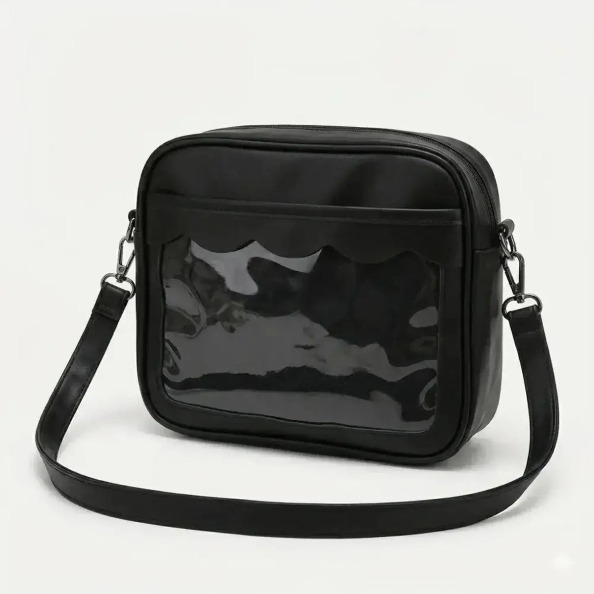 sac pochette transparente noir